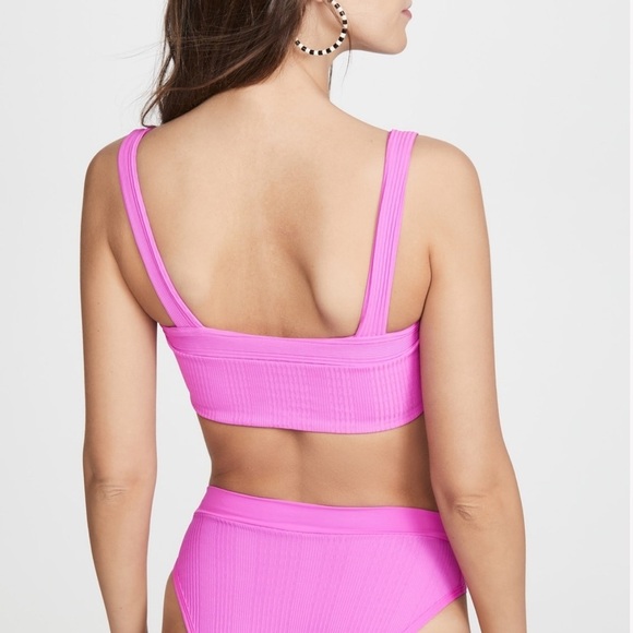 L space Pink Ribbed Bikini - Picture 6 of 8